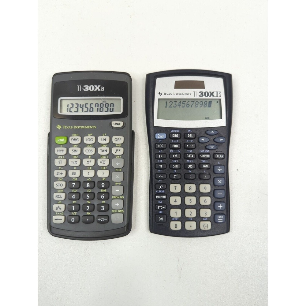 Texas Instruments TI-30Xa and TI-30IIS Scientific Calculator 2 Units
